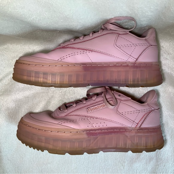 Reebok Blush Pink platform Leather Sneakers - Picture 5 of 10